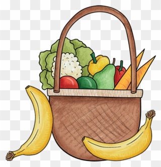 Basket Of Fruit And Vegetables - Vegetable Clipart