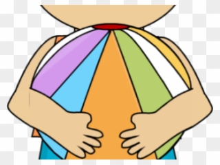 Ball Clipart Boll - Boy Holding A Big Ball Clipart - Png Download