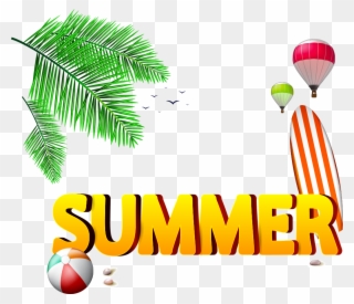 Clipart Summer Beach Ball - Summer Vector Mua He - Png Download