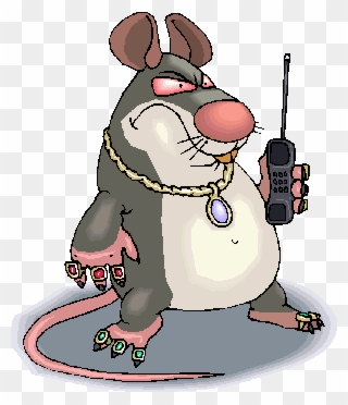Telephones And Prisons - Rat Holding A Phone Clipart