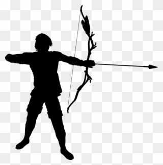 Bow And Arrow Cartoon 28, Buy Clip Art - Clip Art Silhouette Archery - Png Download