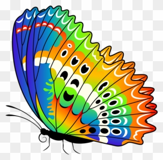 Colorful Butterfly Png Clip Art Image - Clipart Butterfly Red Transparent Png