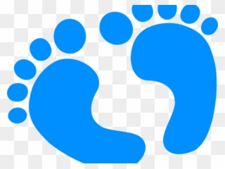 Baby Boy Clipart - Blue Baby Footprints Icon - Png Download