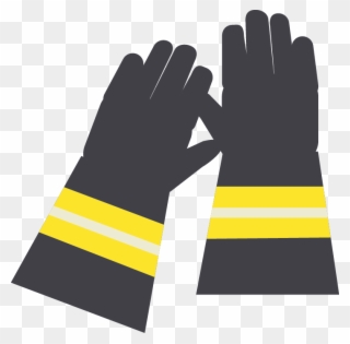 Fire Fighter Gloves - Illustration Clipart