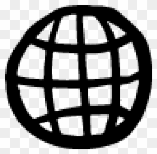 Drawn Globe Icon - Transparent Background Website Symbol Clipart