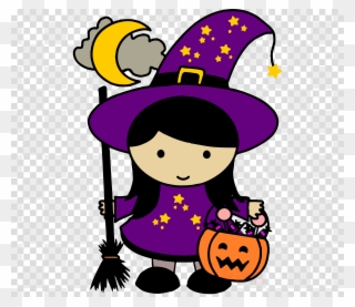 Halloween Witch Clipart Halloween Witches Witchcraft - Cute Witch Clip Art - Png Download