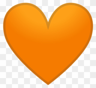 Download Svg Download Png - Love Heart Icon Orange Clipart