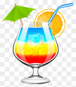 Cocktail Coloré - Summer Drinks Clip Art - Png Download