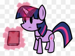 My Paper Pony Twilight Sparkle With Book - Twilight Sparkle Books Gif Clipart