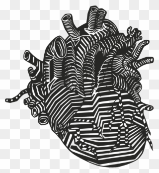 The Tell-tale Heart - Anatomical Heart Drawing Clipart