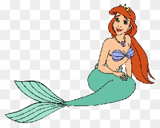 Little Mermaids Mother Athena Clipart - Little Mermaid Queen Athena - Png Download