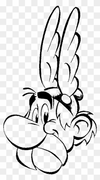Face Of Asterix Coloring Pages - Asterix Face Clipart