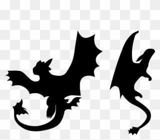 Based Of Dreamworks' How To Train Your Dragon Franchise - Train Your Dragon Silhouette Clipart
