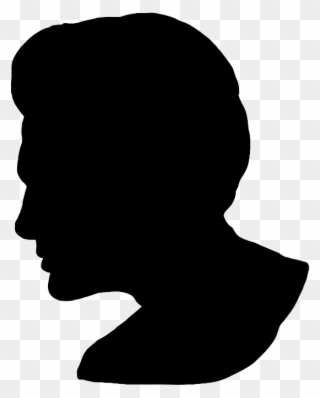 Retro Silhouette Male Head - Male Head Silhouette Clipart