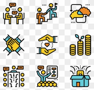 Business Situations - Flat Icon Franchising Clipart