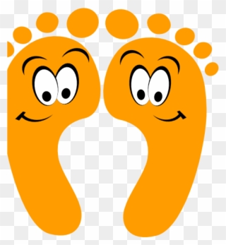 Happy Feet Clipart Orange Happy Feet Clip Art At Clker - Cartoon Feet Clip Art - Png Download