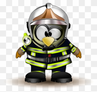Penguin Clipart, Linux, Mason Jars, Clip Art, Little - Tux Firefighter - Png Download
