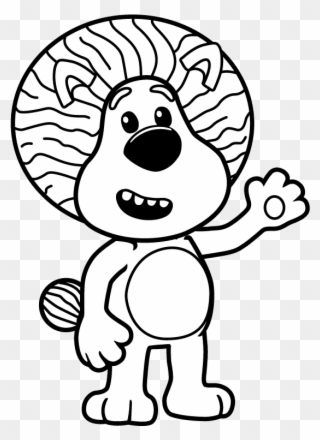Picture Black And White Download Barney Drawing Colour - Raa Raa The Noisy Lion Colouring Pages Clipart