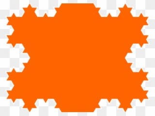 Snowflake Clipart Orange - Koch Snowflake - Png Download