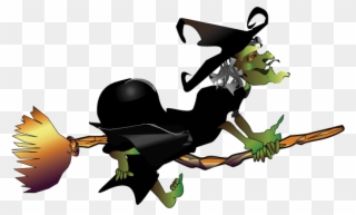 Witchbroomflysolo - Witch Falling Off Broom Gif Clipart
