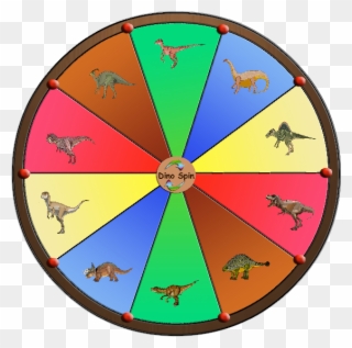 Dino Spin - Spinning Wheel Maths Clipart