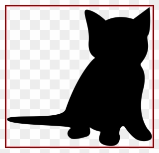 Kitten Clipart 6 Cat - Kitten Silhouette - Png Download