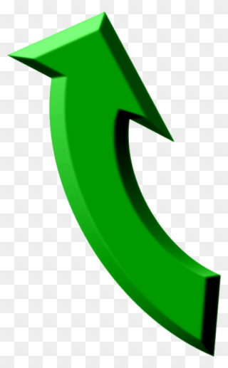 Green Curved Arrow - Green Arrows Clipart
