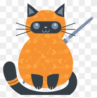 Fat Cat Ninja - Fat Cat Ninja - Game For Cats Clipart