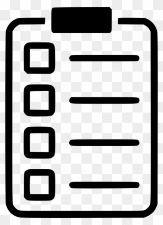 Checklist Square Interface Symbol Of Rounded Corners - Free Check List Icon Png Clipart