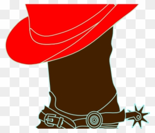 Red Clipart Cowgirl Hat - Cowboy Boot Png Pink Transparent Png