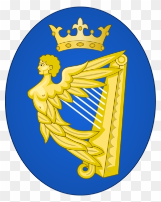The Heraldic Badge Of Ireland, Created During The Tudor - Commonwealth Of England Coat Of Arms Clipart