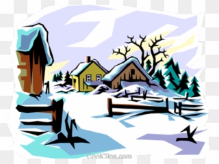 Winter Scene Clip Art - Png Download
