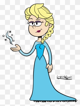 Queen Elsa In The Loud House Style - Frozen The Loud House Clipart
