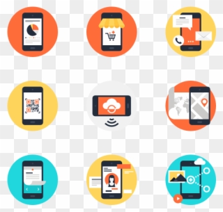 App Icons Png - Mobile Phone Vector Icon Clipart