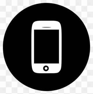 Mobile Phone Icon Black And White Download - Mobile Phone Icon Round Clipart