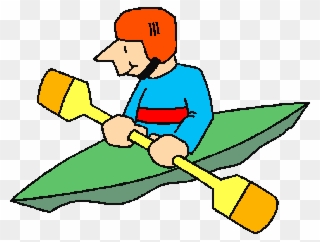 Kayak Clipart Animated - Kayaking Cartoon Png Transparent Png