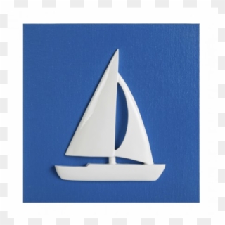 Picture Blue Sailboat - Painting Clipart
