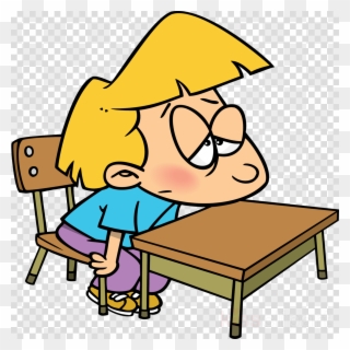 Download Tired Clip Art Clipart Clip Art Table - Student Bored In Class Cartoon - Png Download