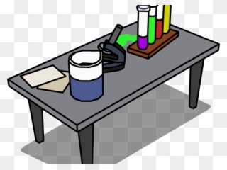Laboratory Clipart Lab Table - Club Penguin Laboratory Desk - Png Download