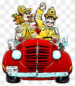 Png Free Download Building On Fire Clipart - Funny Fire Truck Cartoon Transparent Png