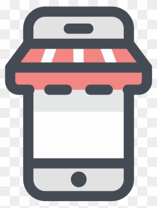 Mobile Shopping Icon - Online Shopping Icon Png Clipart