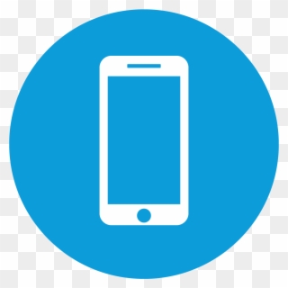 Mobile Services - Blue Smart Phone Icon Clipart
