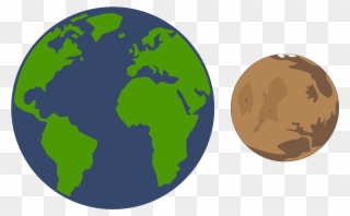 Clip Art Freeuse File Mars Comparision Sketch Wikimedia - Earth And Mars Png Transparent Png
