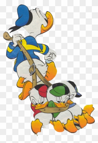 Donald Fauntleroy Duck Or Donald Duck Is A Funny Animal - Donald Duck Hugs 3 Nephews Clipart