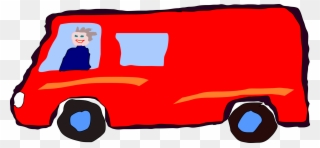 File - Redvanman - Svg - Man In A Red Van Clipart