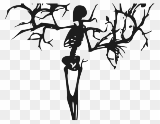 Dead Tree Clipart Sillhouette - Life And Death Tree Tattoo - Png Download