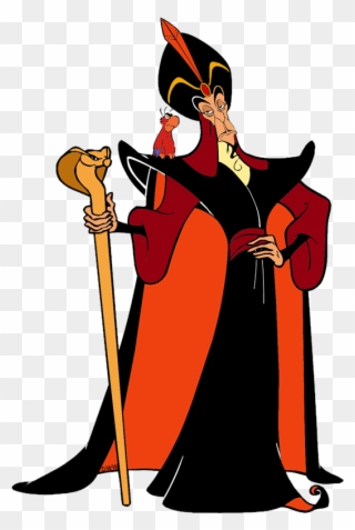 Jafar, Magic Lamp Jafar, Iago On Shoulder - Jafar Disney Clipart