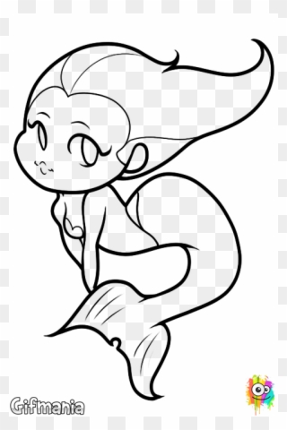 Gum Drawing Coloring Page - Draw A Mermaid Clipart