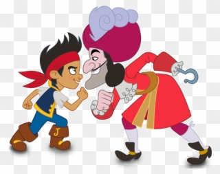 Jake & The Never Land Pirates Clipart - Jake Y Capitan Garfio - Png Download
