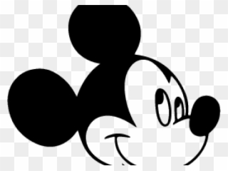 Mickey Mouse Head Silhouette 1 X - Mickey Mouse Head Black And White Clipart